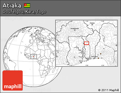 Blank Location Map of Atiaka