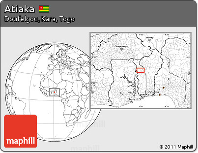 Blank Location Map of Atiaka