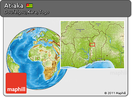 Physical Location Map of Atiaka