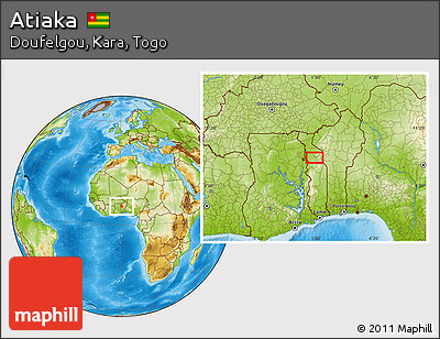 Physical Location Map of Atiaka