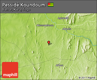 Physical Map of Pessidé Koundoum