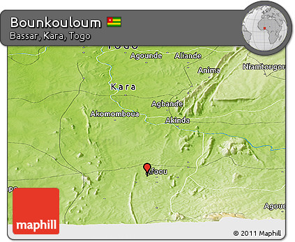 Physical Panoramic Map of Bounkouloum