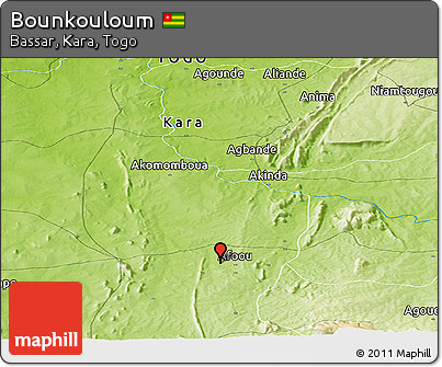 Physical Panoramic Map of Bounkouloum