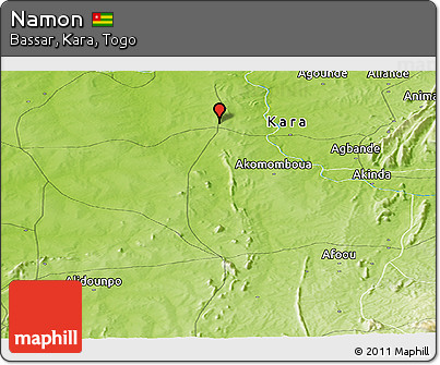 Physical Panoramic Map of Namon