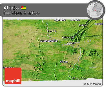 Satellite Panoramic Map of Atiaka