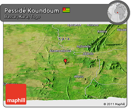 Satellite Panoramic Map of Pessidé Koundoum