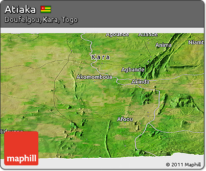 Satellite Panoramic Map of Atiaka