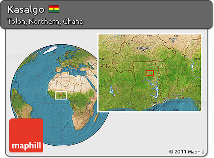 Satellite Location Map of Kasalgo