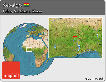 Satellite Location Map of Kasalgo