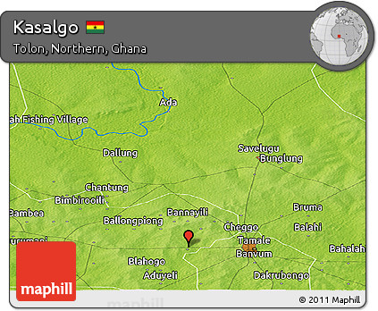 Physical Panoramic Map of Kasalgo