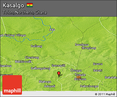 Physical Panoramic Map of Kasalgo
