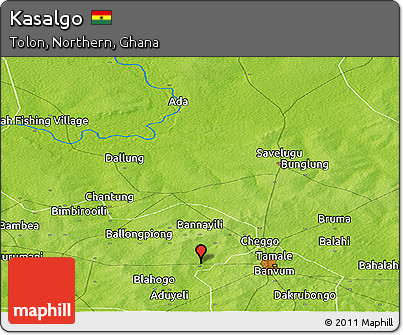 Physical Panoramic Map of Kasalgo