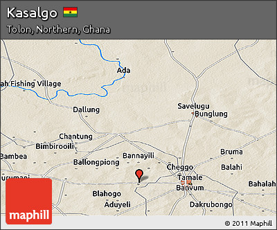 Shaded Relief Panoramic Map of Kasalgo