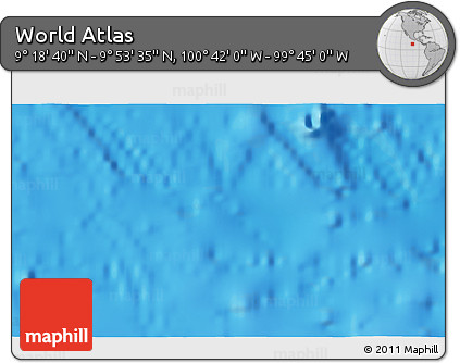 Physical 3D Map of the Area around 9° 36' 8" N, 100° 13' 29" W