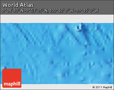 Physical 3D Map of the Area around 9° 36' 8" N, 100° 13' 29" W