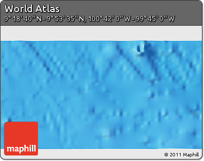 Physical 3D Map of the Area around 9° 36' 8" N, 100° 13' 29" W