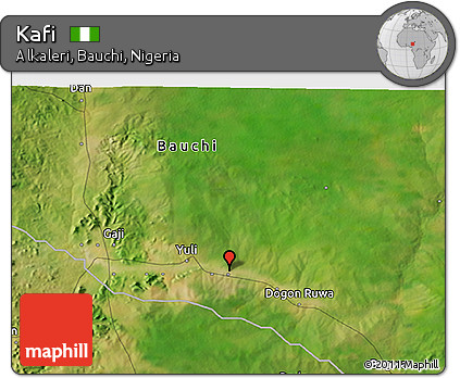 Satellite 3D Map of Kafi