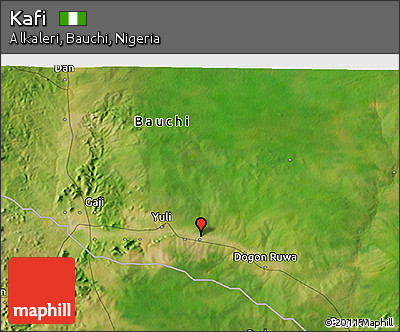 Satellite 3D Map of Kafi