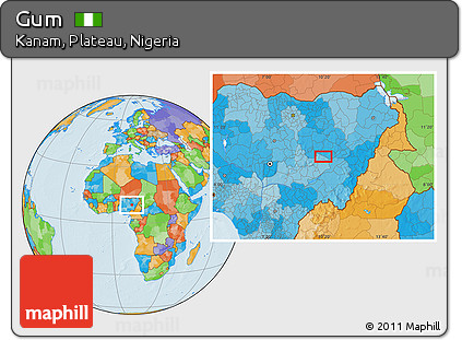 Political Location Map of Gum