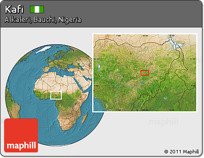 Satellite Location Map of Kafi