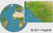 Satellite Location Map of Yarando