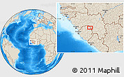 Shaded Relief Location Map of Yarando