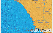 Political Map of the area around 9° 36' 8" N, 10° 58' 29" W