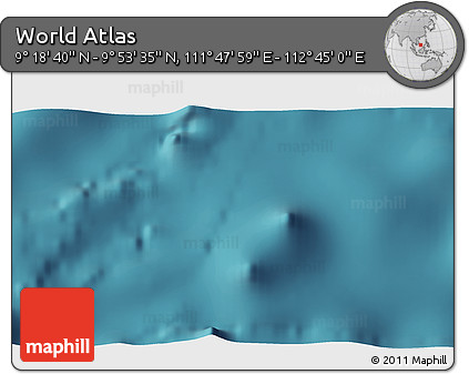 Satellite 3D Map of the Area around 9° 36' 8" N, 112° 16' 30" E