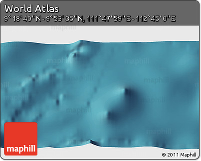Satellite 3D Map of the Area around 9° 36' 8" N, 112° 16' 30" E