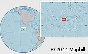 Gray Location Map of the area around 9° 36' 8" N, 112° 7' 30" W, hill shading