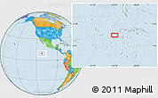 Political Location Map of the area around 9° 36' 8" N, 112° 7' 30" W