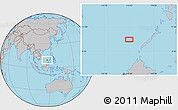 Gray Location Map of the area around 9° 36' 8" N, 115° 40' 30" E