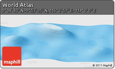 Political Panoramic Map of the Area around 9° 36' 8" N, 116° 31' 30" E