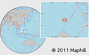 Gray Location Map of the area around 9° 36' 8" N, 117° 22' 30" E