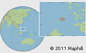 Savanna Style Location Map of the area around 9° 36' 8" N, 119° 4' 29" E