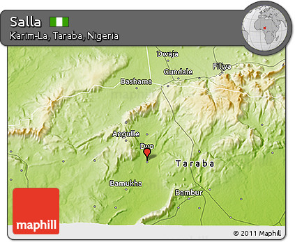 Physical 3D Map of Salla
