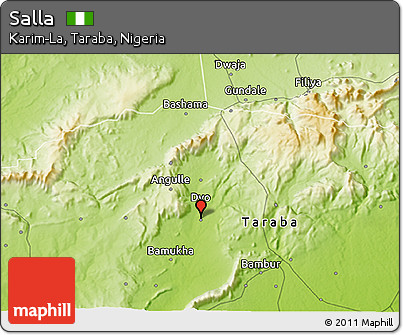 Physical 3D Map of Salla