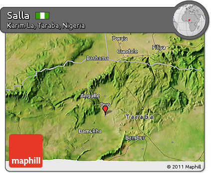 Satellite 3D Map of Salla