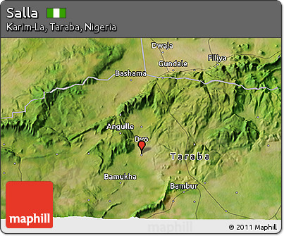 Satellite 3D Map of Salla