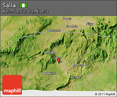 Satellite 3D Map of Salla