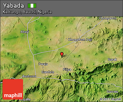 Satellite 3D Map of Yabada