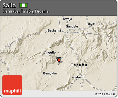 Shaded Relief 3D Map of Salla