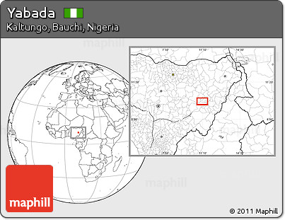 Blank Location Map of Yabada