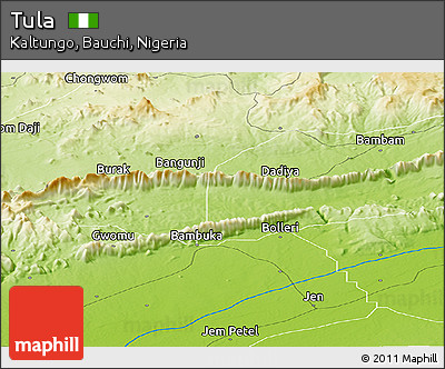Physical Panoramic Map of Tula