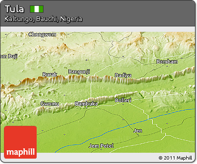 Physical Panoramic Map of Tula