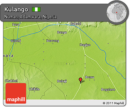 Physical 3D Map of Kulango