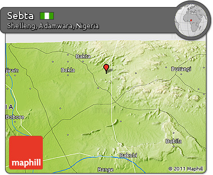 Physical 3D Map of Sebta