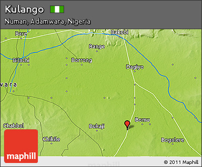 Physical 3D Map of Kulango