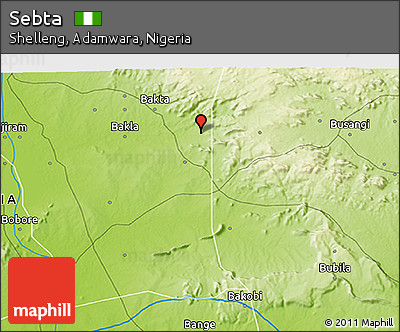 Physical 3D Map of Sebta