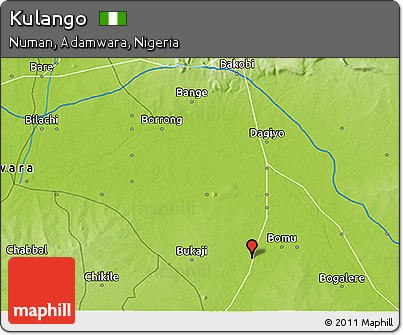 Physical 3D Map of Kulango